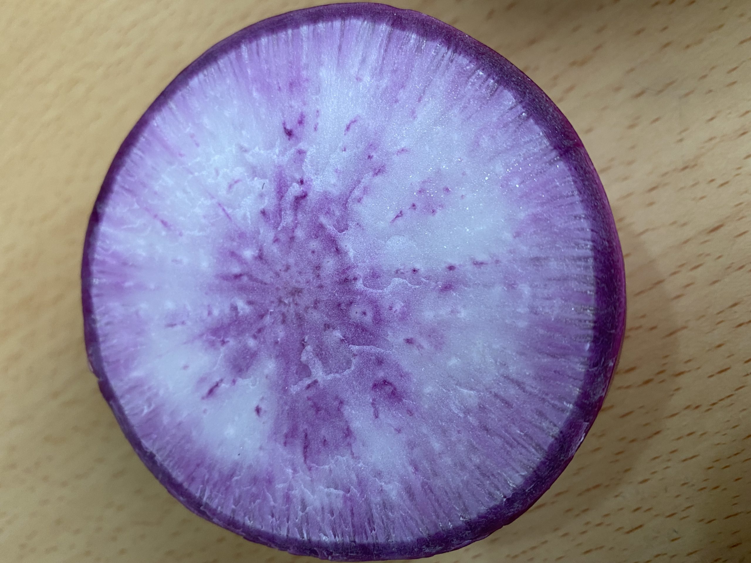 紅しぐれ大根の断面